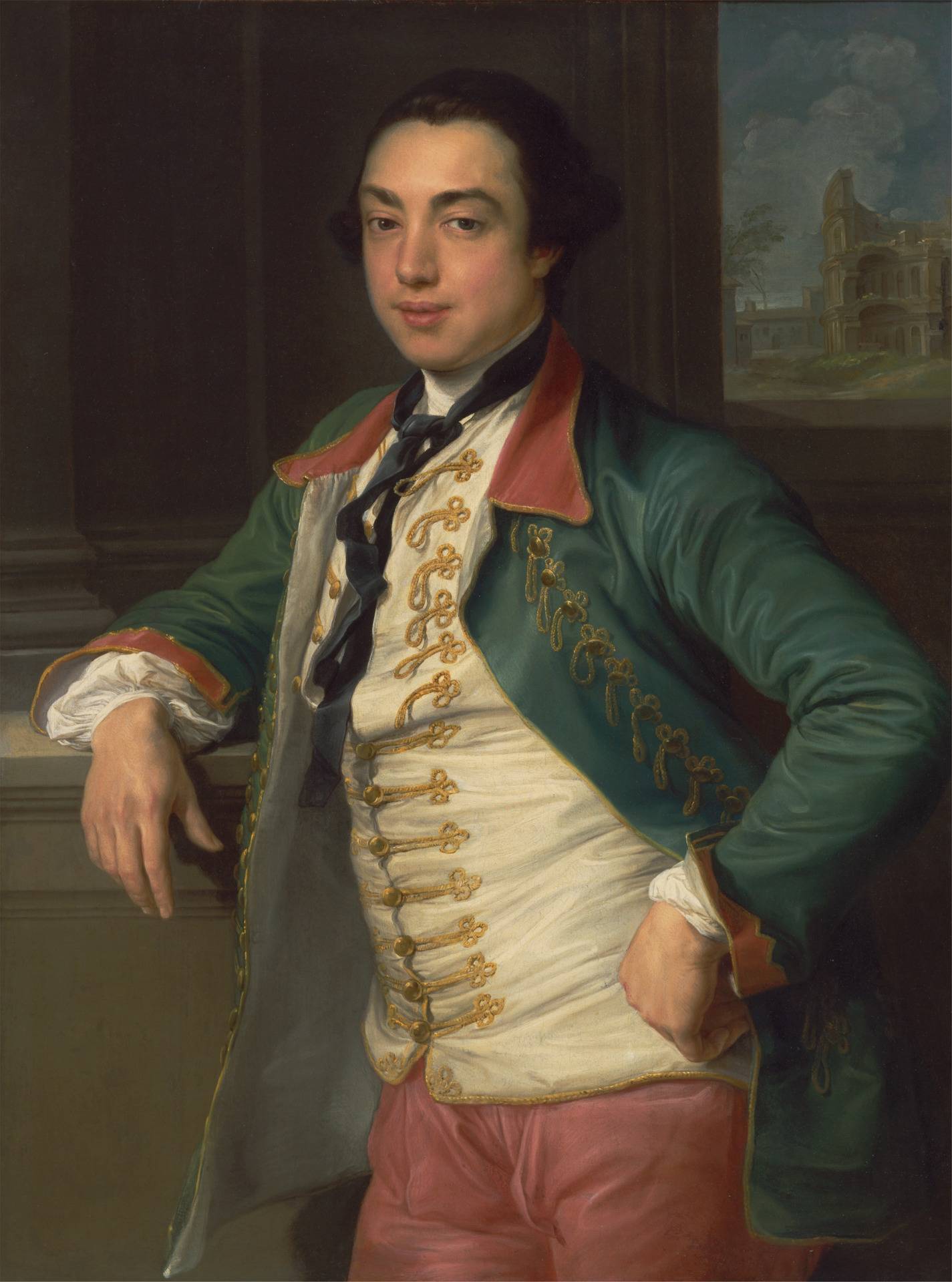 James Caulfeild, fourth Viscount Charlemont (Later first Earl of Charlemont) by Pompeo Batoni (1708–1787). Oil on canvas. Dated between 1753 and 1756. Yale Center for British Art, Paul Mellon Collection. 