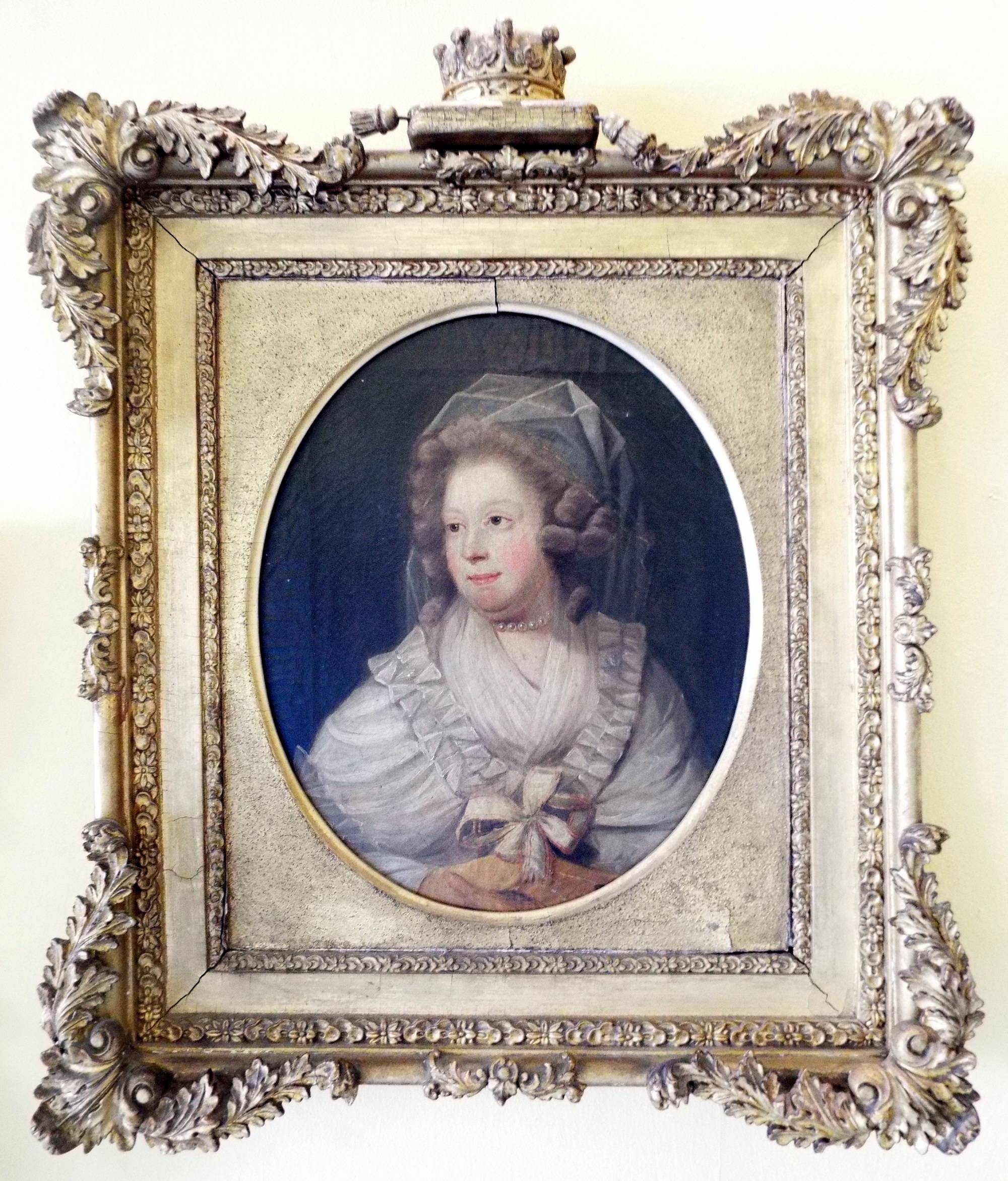 Mary Caulfeild (née Hickman), Countess of Charlemont, probably by an artist in the circle of John Downman (1750-1824). The Hunt Museum, Limerick. 